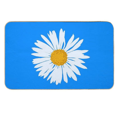 Hand-painted Daisy Blossom - Botanical Illustration Bellis Perennis  Slip-Resistant Bath Mat