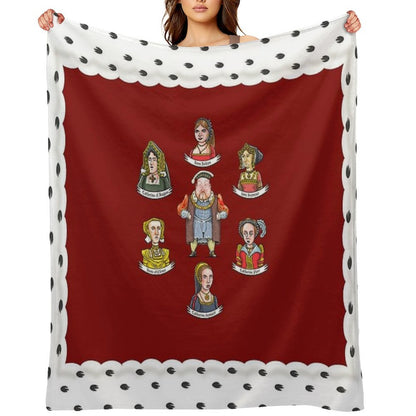 The Six Wives of King Henry VIII Compact Throw Blanket