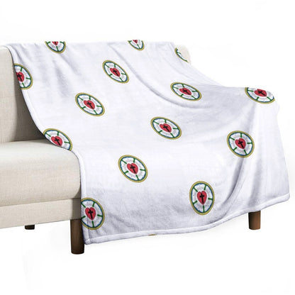 Lutheran Church Rose Heart Cross Logo Gift-ready Throw Blanket