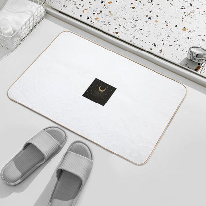 Mystical Eye & Crescent Moon Symbol  Repositionable Bath Mat