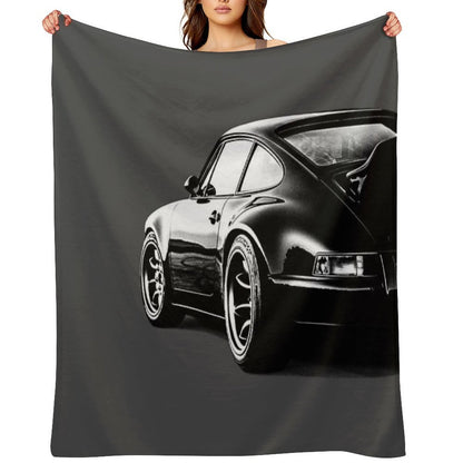 Porsche 911 on Grey Comfort Throw Blanket