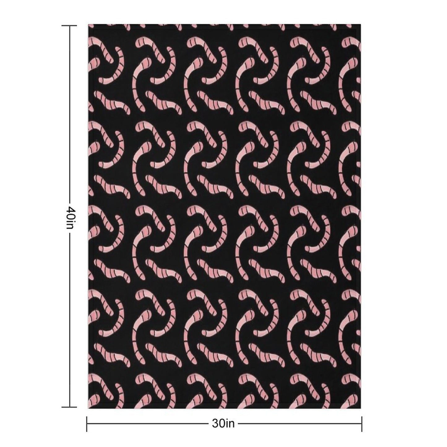 Worm Time Shrink-resistant Throw Blanket