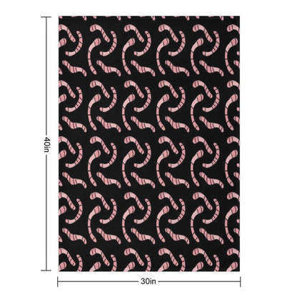 Worm Time Shrink-resistant Throw Blanket