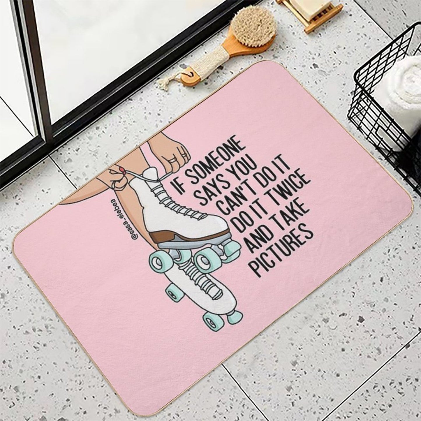 Do It Twice by Sasa Elebea Durable Bath Mat