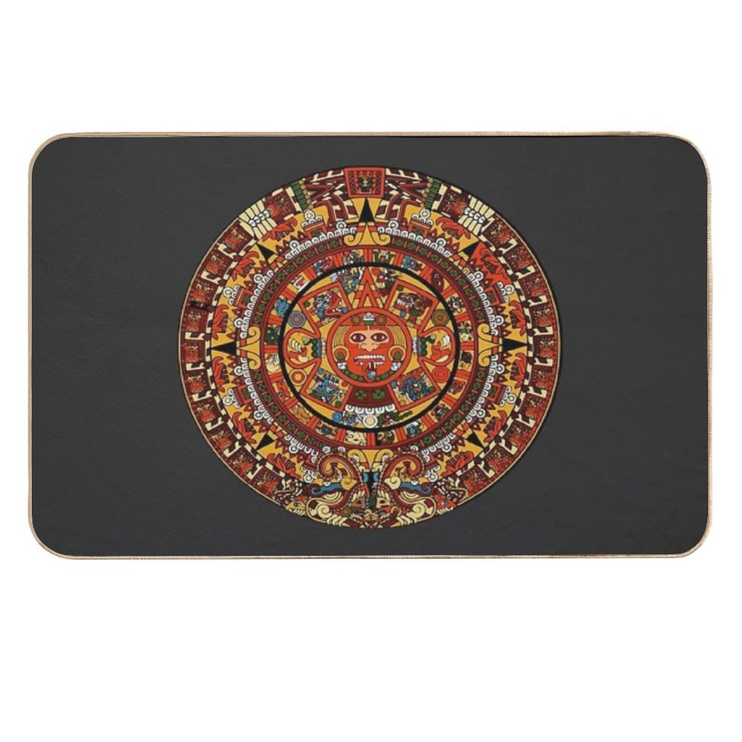 Aztec Calendar  Repositionable Bath Mat