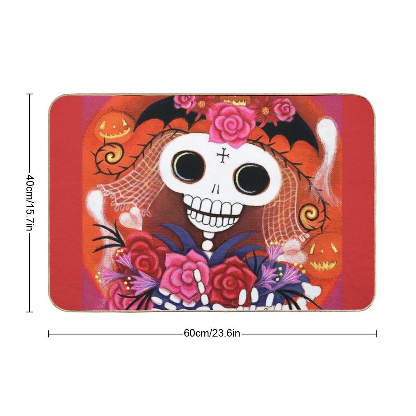 Halloween Skelly Bride  High-Traffic Bath Mat