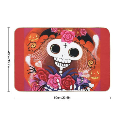 Halloween Skelly Bride  High-Traffic Bath Mat
