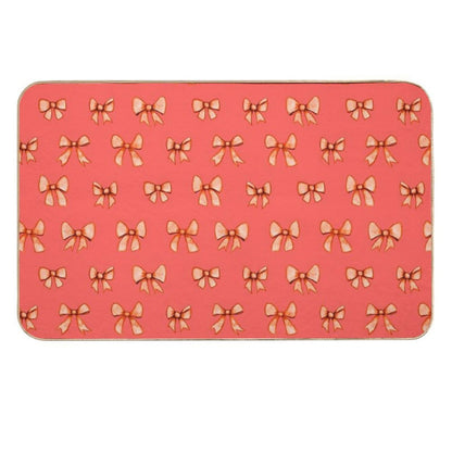 Bows That Don’t Come Undone. Soft Ribbons, Sweet Watercolor... And A Phrase with Attitude Knot Sorry. Because You Don’t Always  Stain-Proof Bath Mat