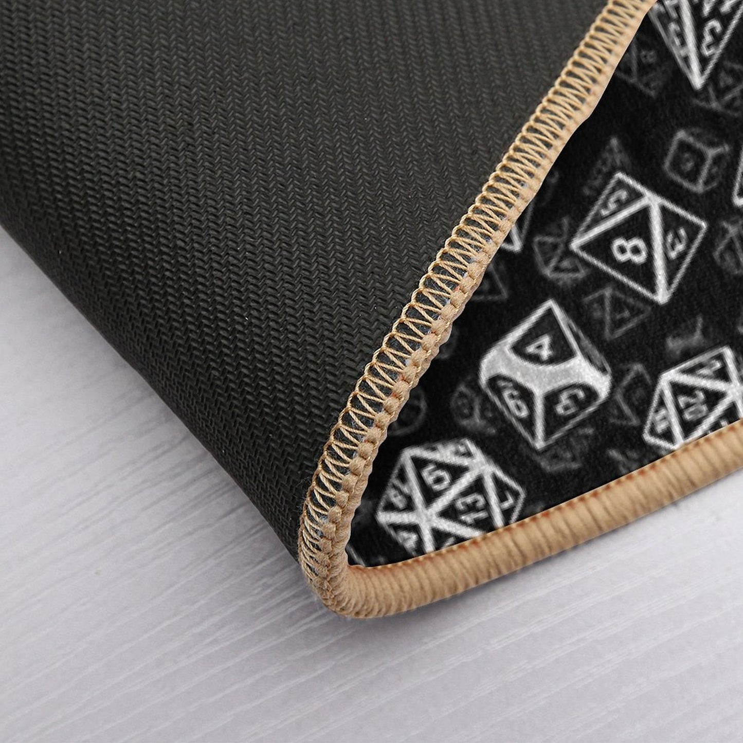 D20 Dice Set Pattern (White)  Easy To Clean Bath Mat