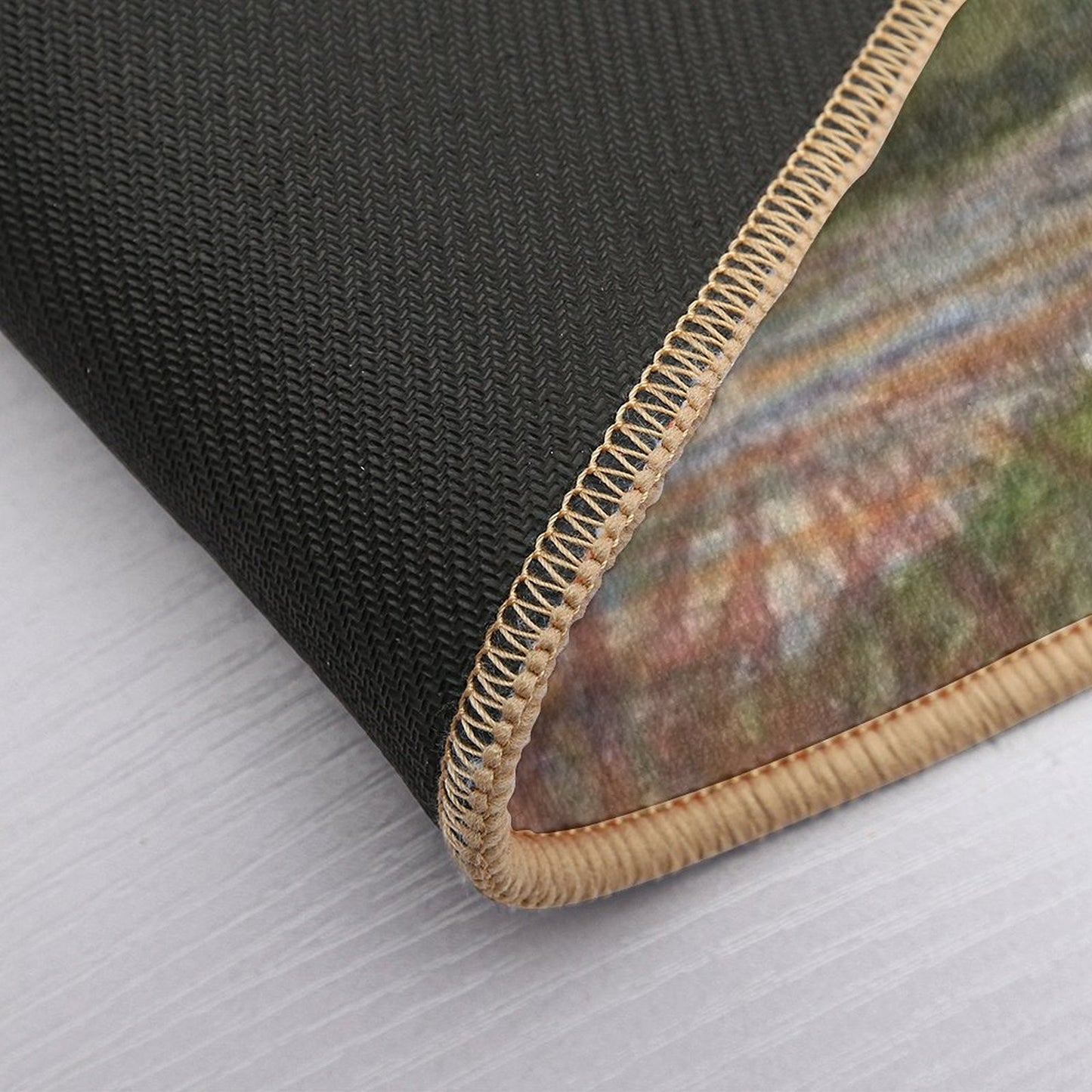 Border Collie Dog Meditates on The Hills And Mountains before Him  Slip-Resistant Bath Mat