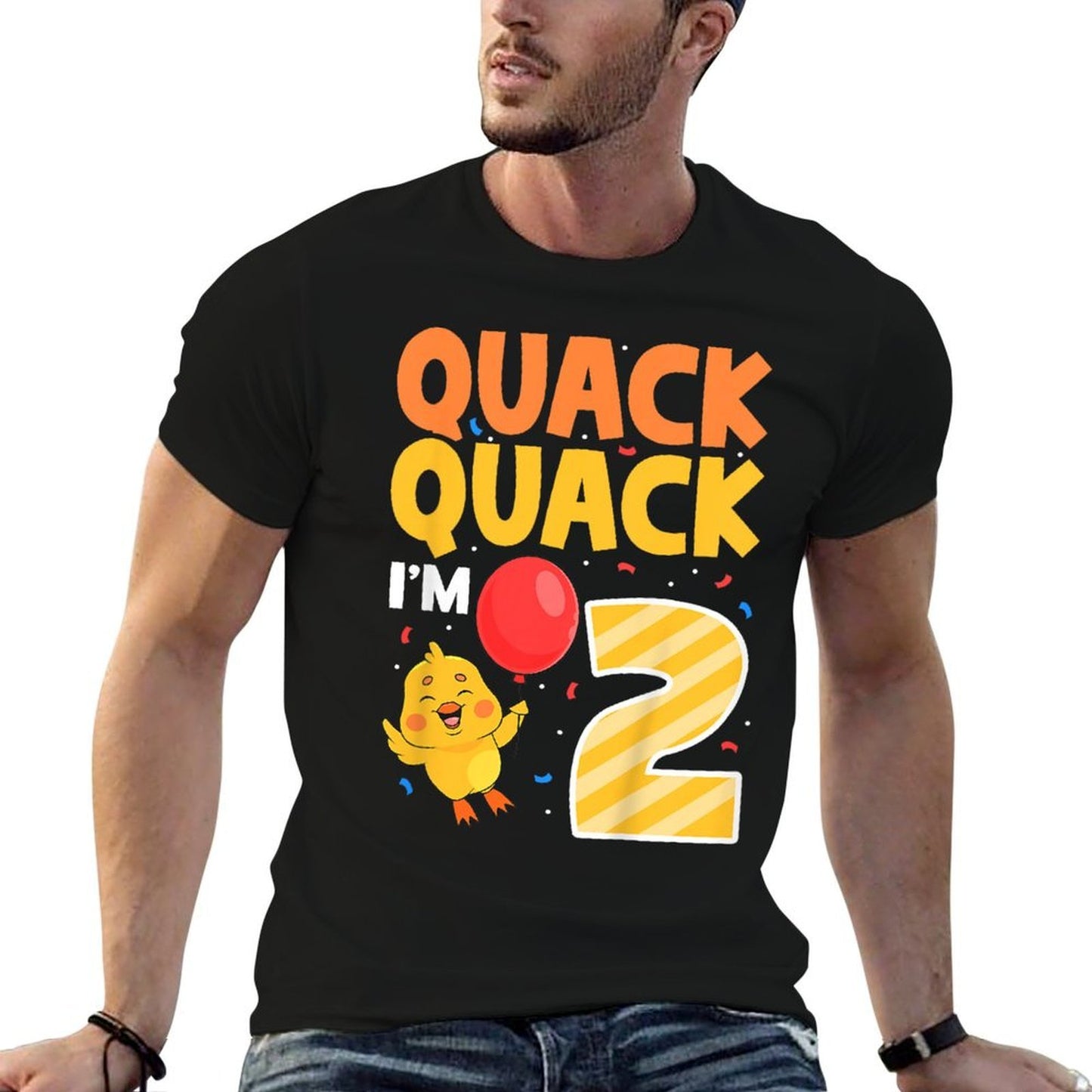 Kids 2nd Birthday Duck Quack Quack I'm 2 Two Years Old  Tagless Design T-Shirt