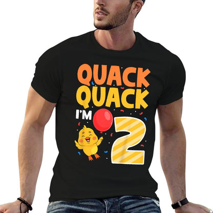 Kids 2nd Birthday Duck Quack Quack I'm 2 Two Years Old  Tagless Design T-Shirt