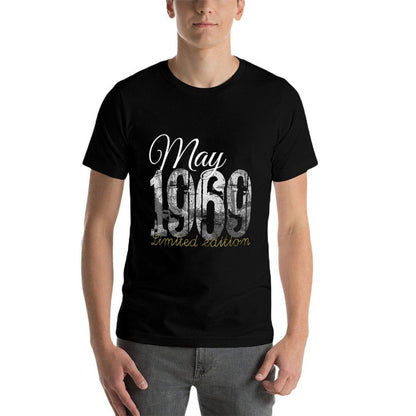 May 1969 - 50 Year Old 1969 50th Birthday Gift  Oversized Silhouette T-Shirt