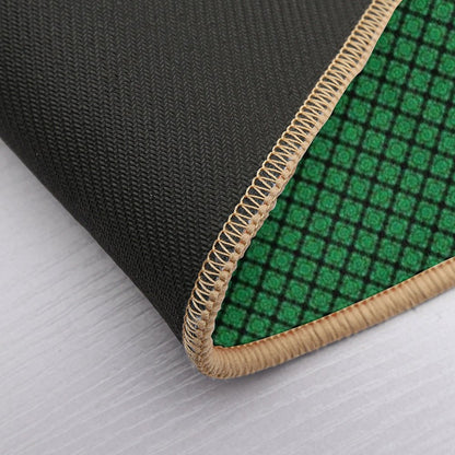 Green And Black Medallions  Stain-Proof Bath Mat