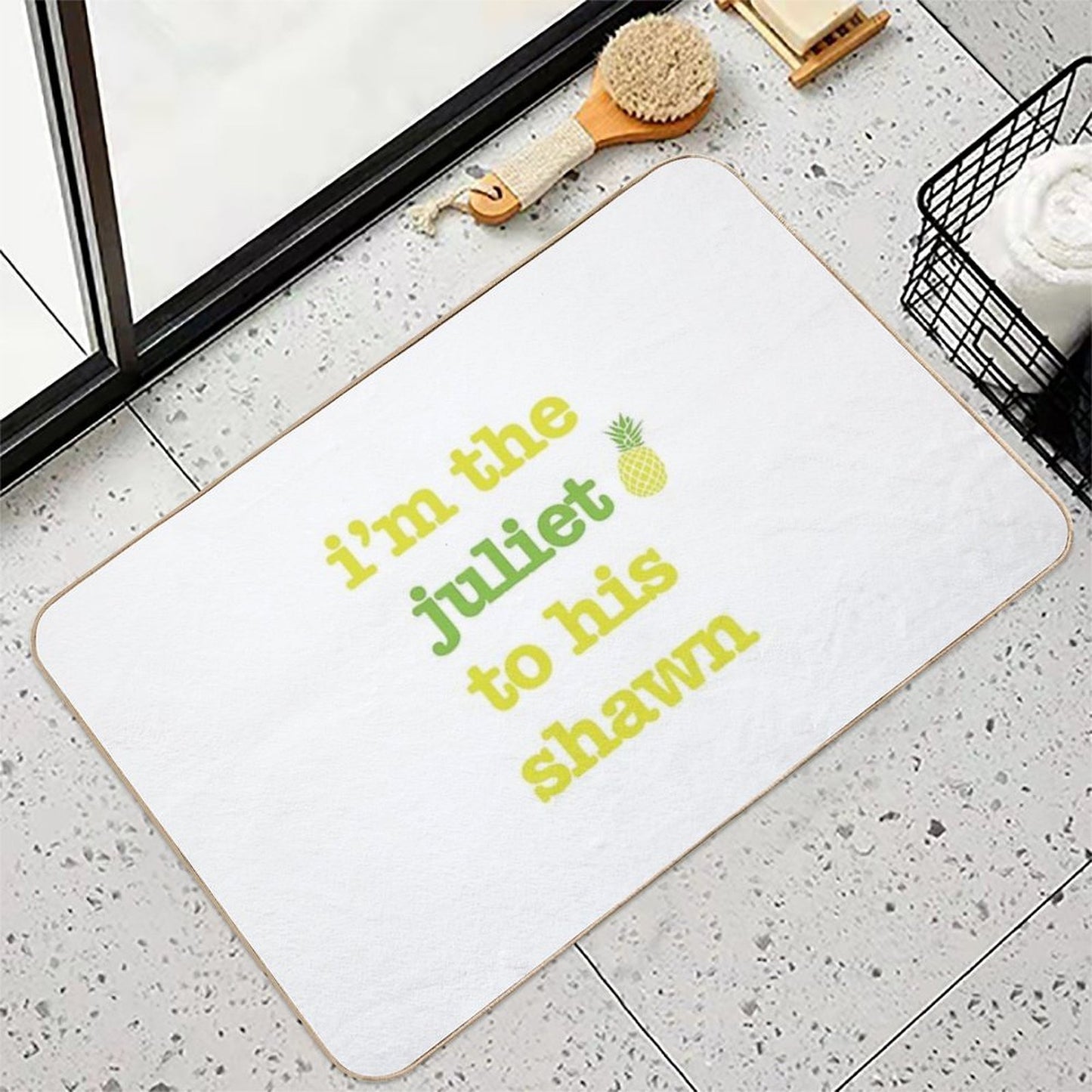 Juliet to His Shawn  Easy Maintenance Bath Mat