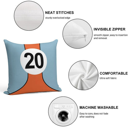 Racing Colours No20 Soft Decorative Cover Throw Pillow