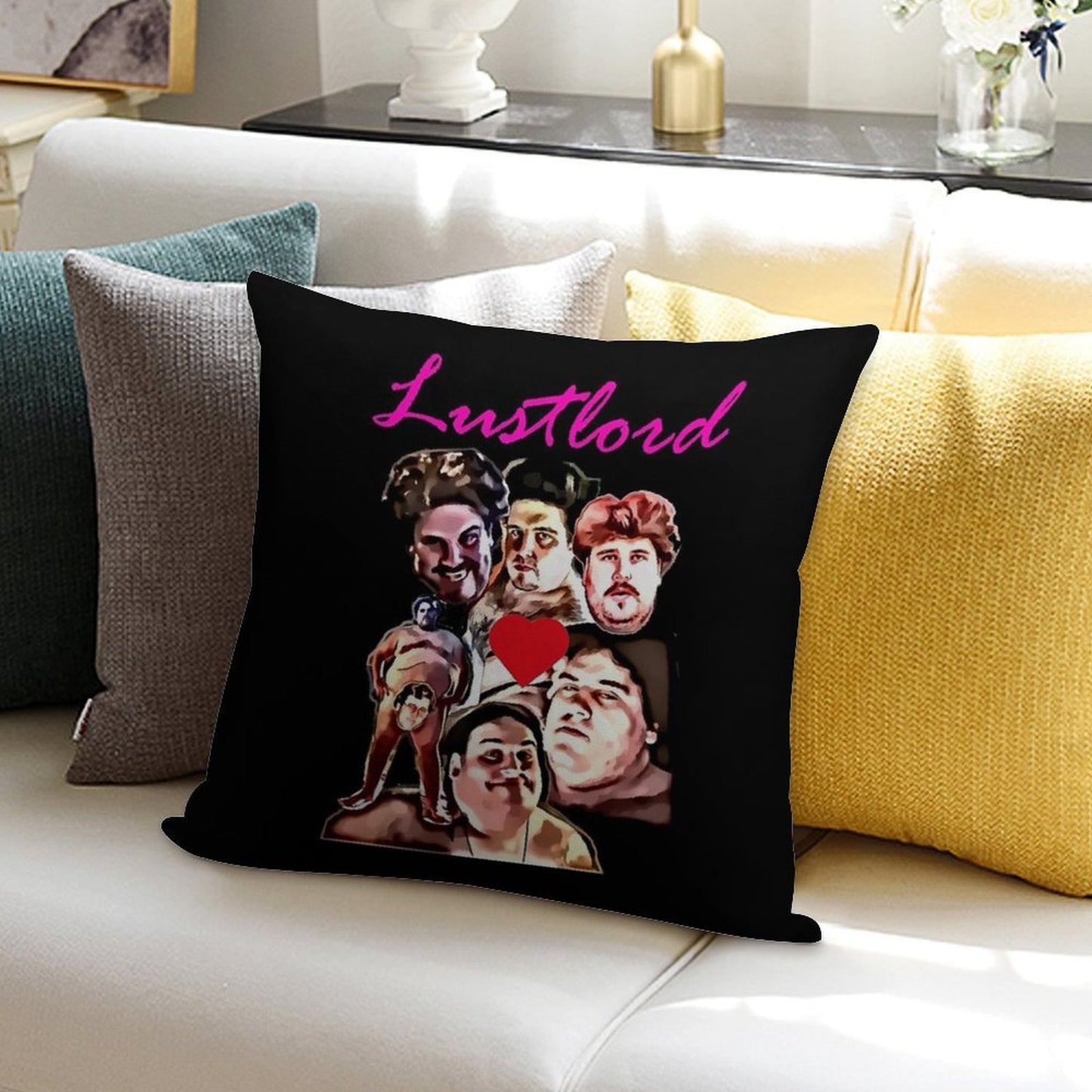 Lustlord Design Soft Fade-Resistant Throw Pillow