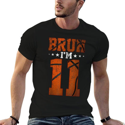 11th Birthday Basketball Bruh I’m 11 Year Old Birthday Party  Odor-resistant T-Shirt