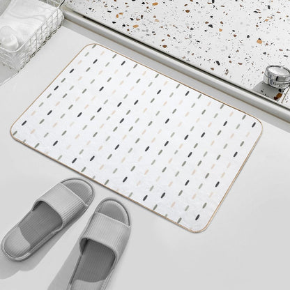Boho Pastel Color Minimalism Scandinavian Simple Pattern, Uses Geometric Shapes  Dirt-Trapping Bath Mat