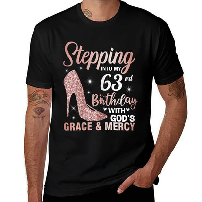 Stepping Into My 63rd Birthday Women 63 Year Old Bday  Graphic-printed T-Shirt