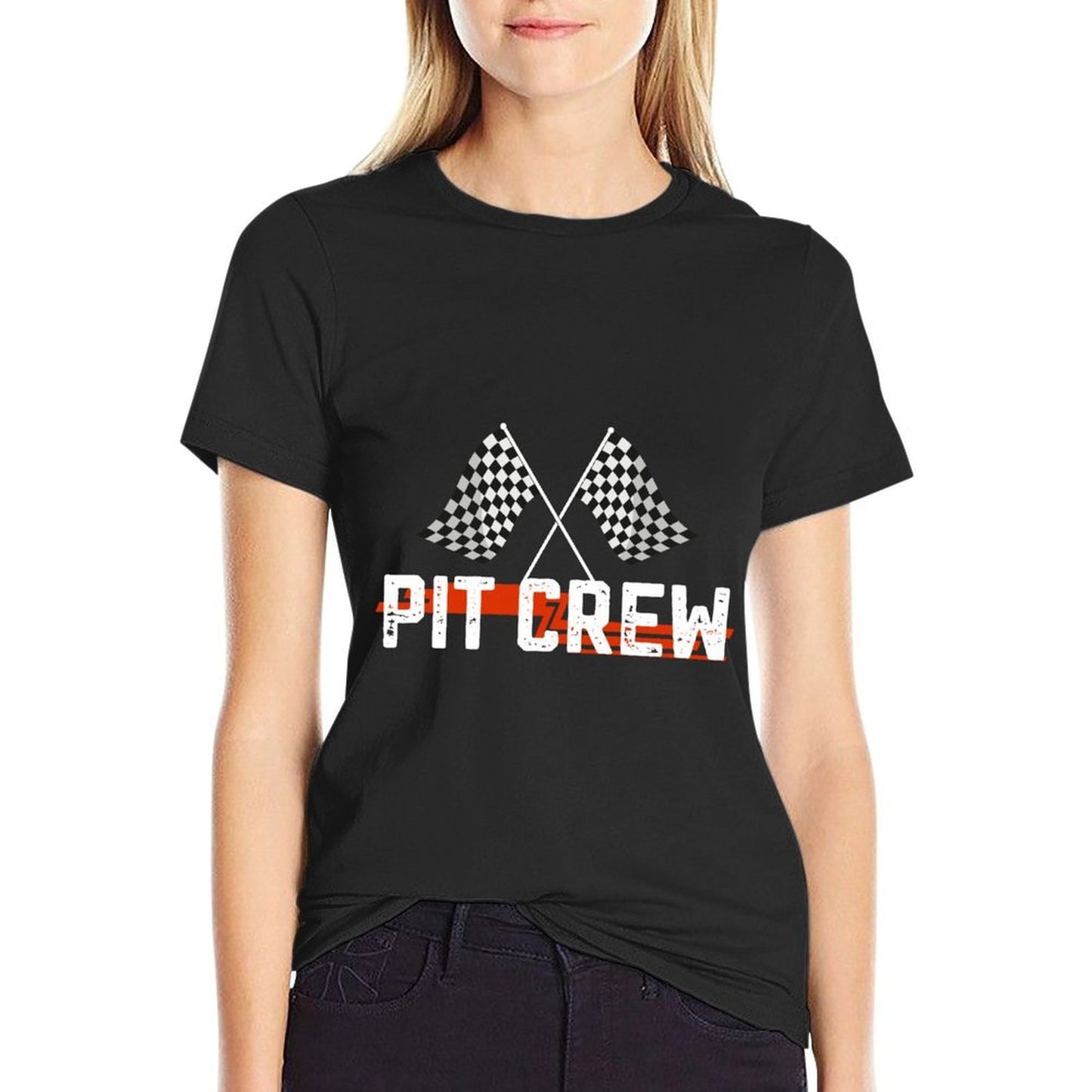 Race Car Driver Birthday Party Racing Family Pit Crew  Easy-care T-Shirt