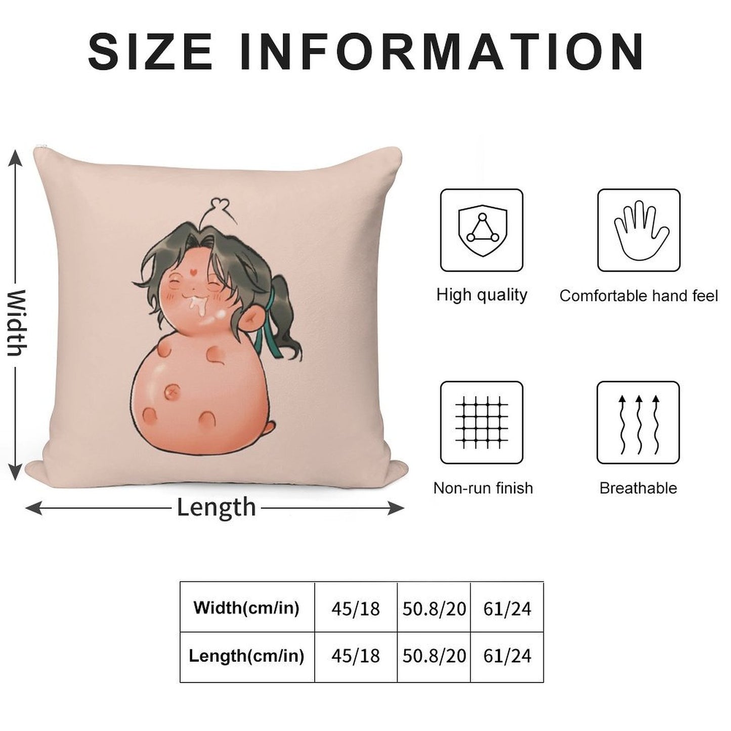 Well Fed 2 Soft Short Plush Fabric Throw Pillow
