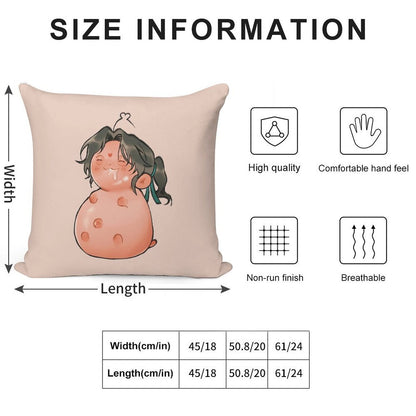 Well Fed 2 Soft Short Plush Fabric Throw Pillow