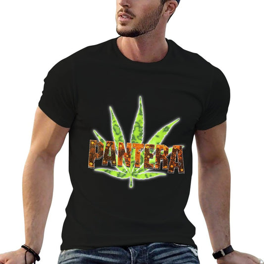 Pantera Official Vintage Leaf Logo  Oversized Silhouette T-Shirt