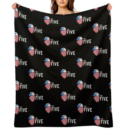 Fox News The Five Eagle Logo Sustainable Throw Blanket