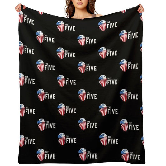 Fox News The Five Eagle Logo Sustainable Throw Blanket