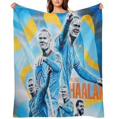 Erling Haaland Gift-ready Throw Blanket