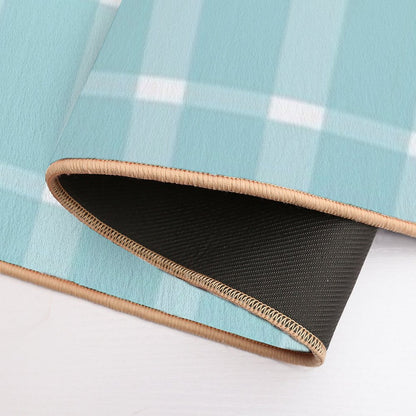 Blue Gingham  Stain-Proof Bath Mat