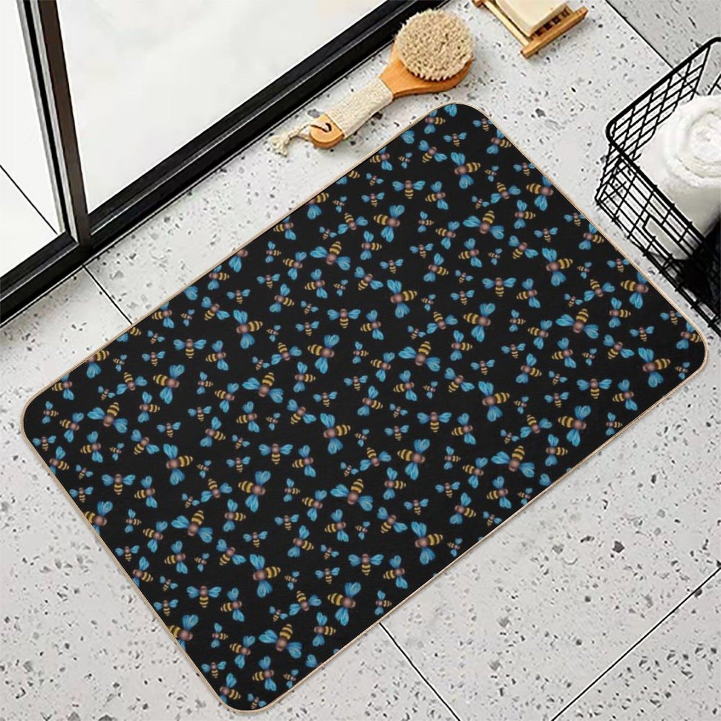 Bees 2  Easy Maintenance Bath Mat