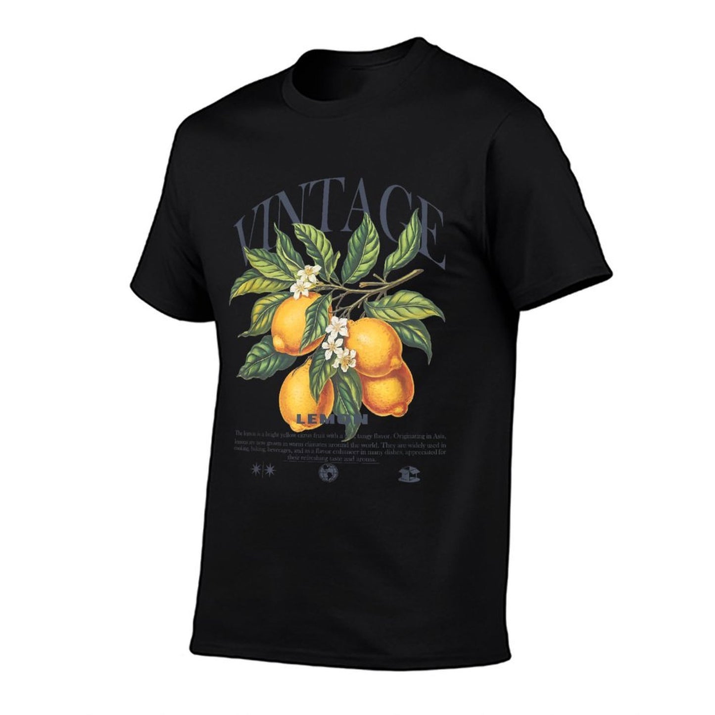 Lemon Fruit Vintage  Rolled Sleeves T-Shirt