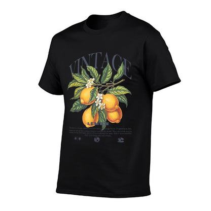 Lemon Fruit Vintage  Rolled Sleeves T-Shirt