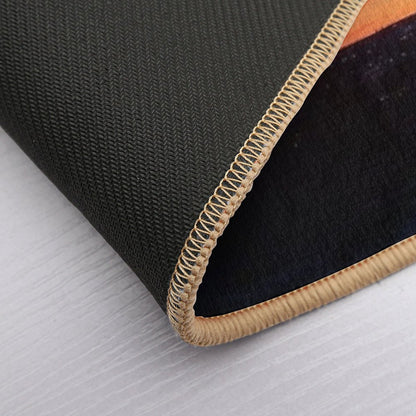 Orange And Purple Sunset  Dirt-Trapping Bath Mat