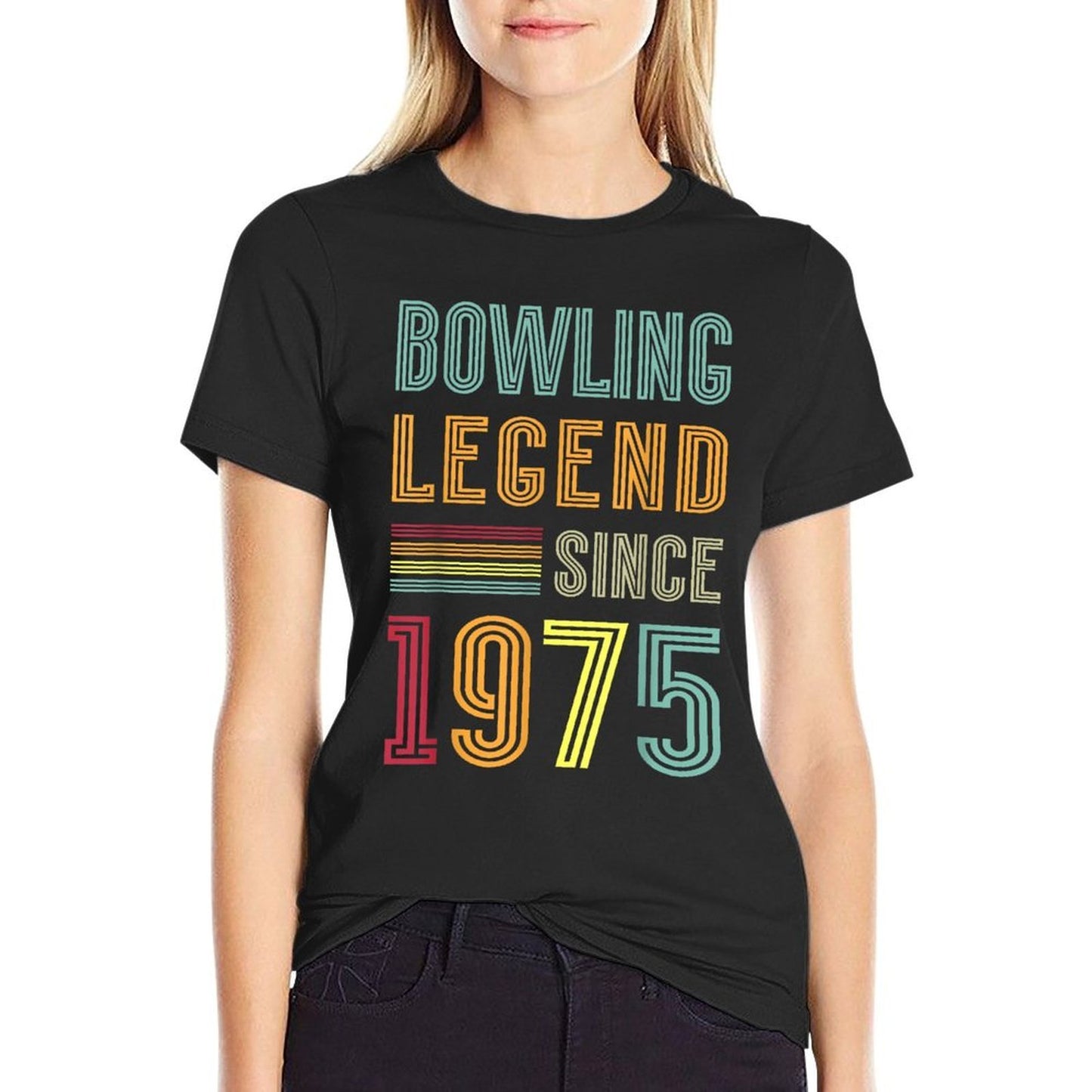 Bowling Legend 1975 50 Years Game 50th Birthday Bowling  Slim-fit Cut T-Shirt