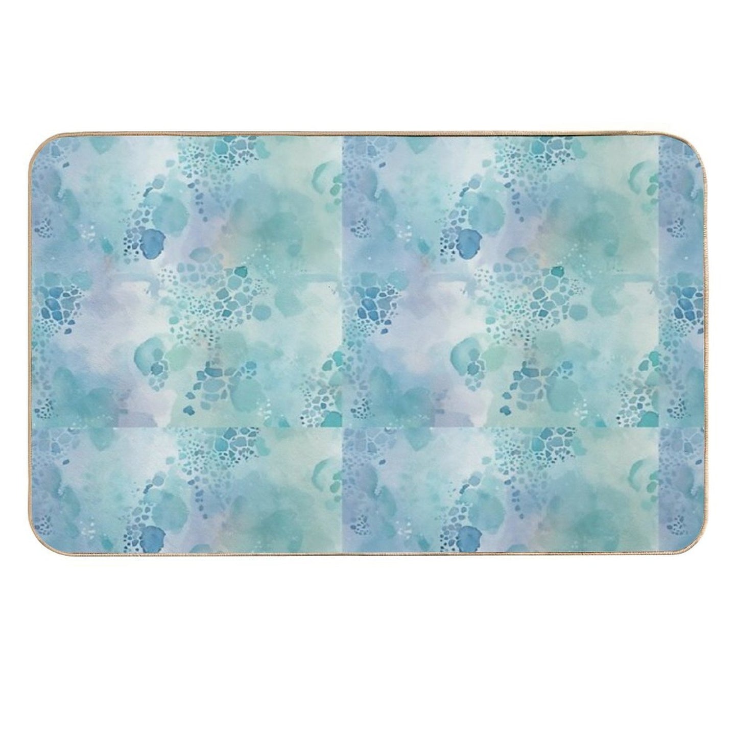 Ocean Abstract Aqua  Rapid-Drying Bath Mat