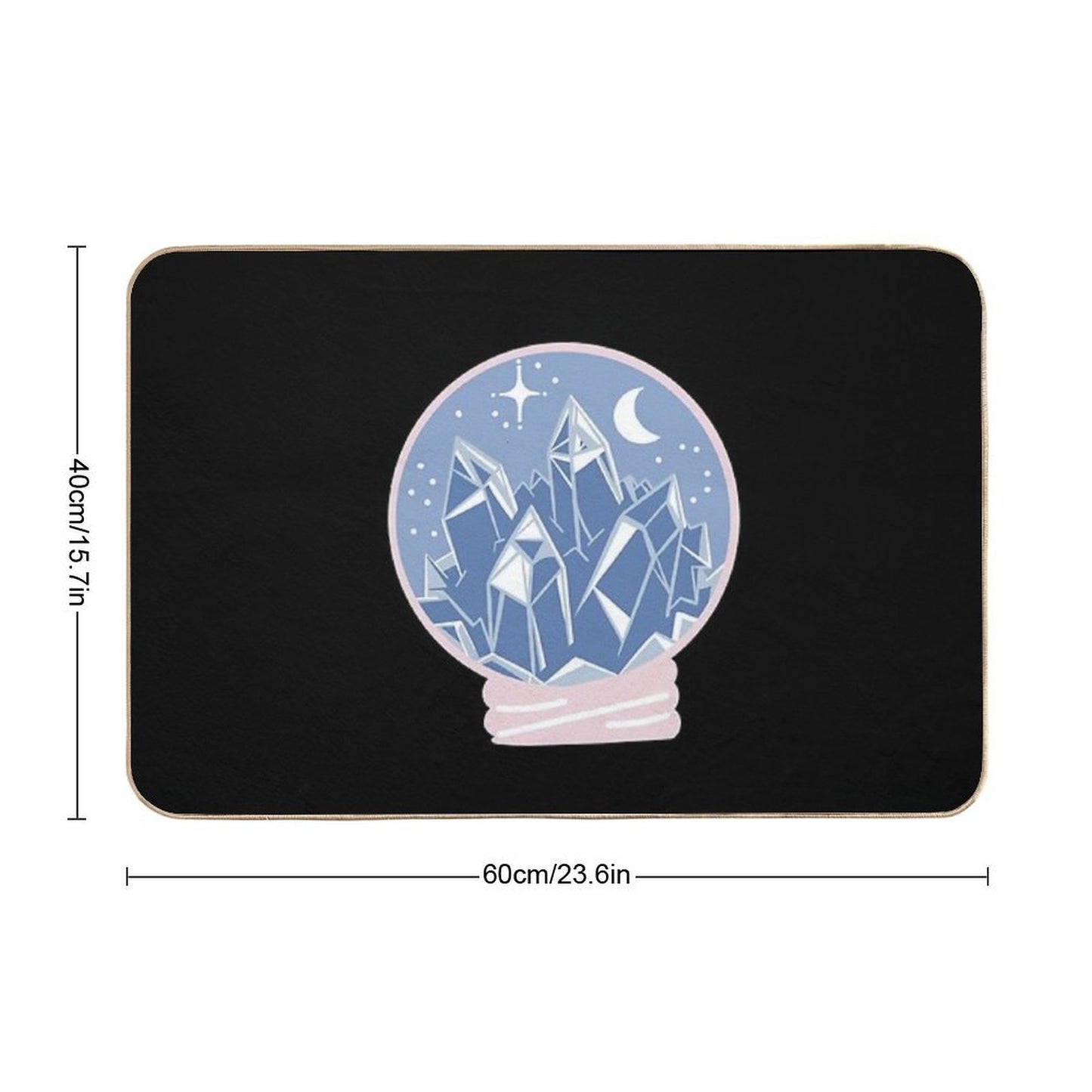 Gemstone Snow Globe  Pet-Safe Bath Mat