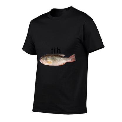 “Fih” Funny Misspelled Fish Meme, Simple Humor  Quick-drying T-Shirt