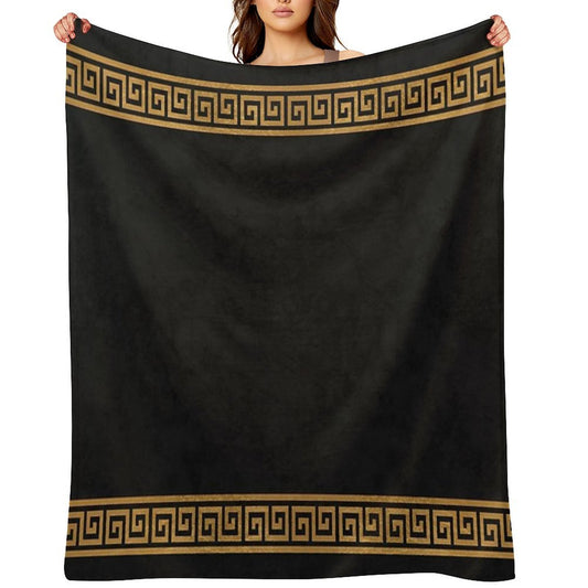 Great Greek Pattern Sustainable Throw Blanket