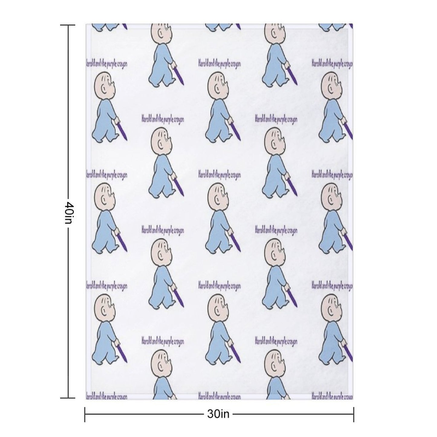 Harold And The Purple Crayon Shrink-resistant Throw Blanket