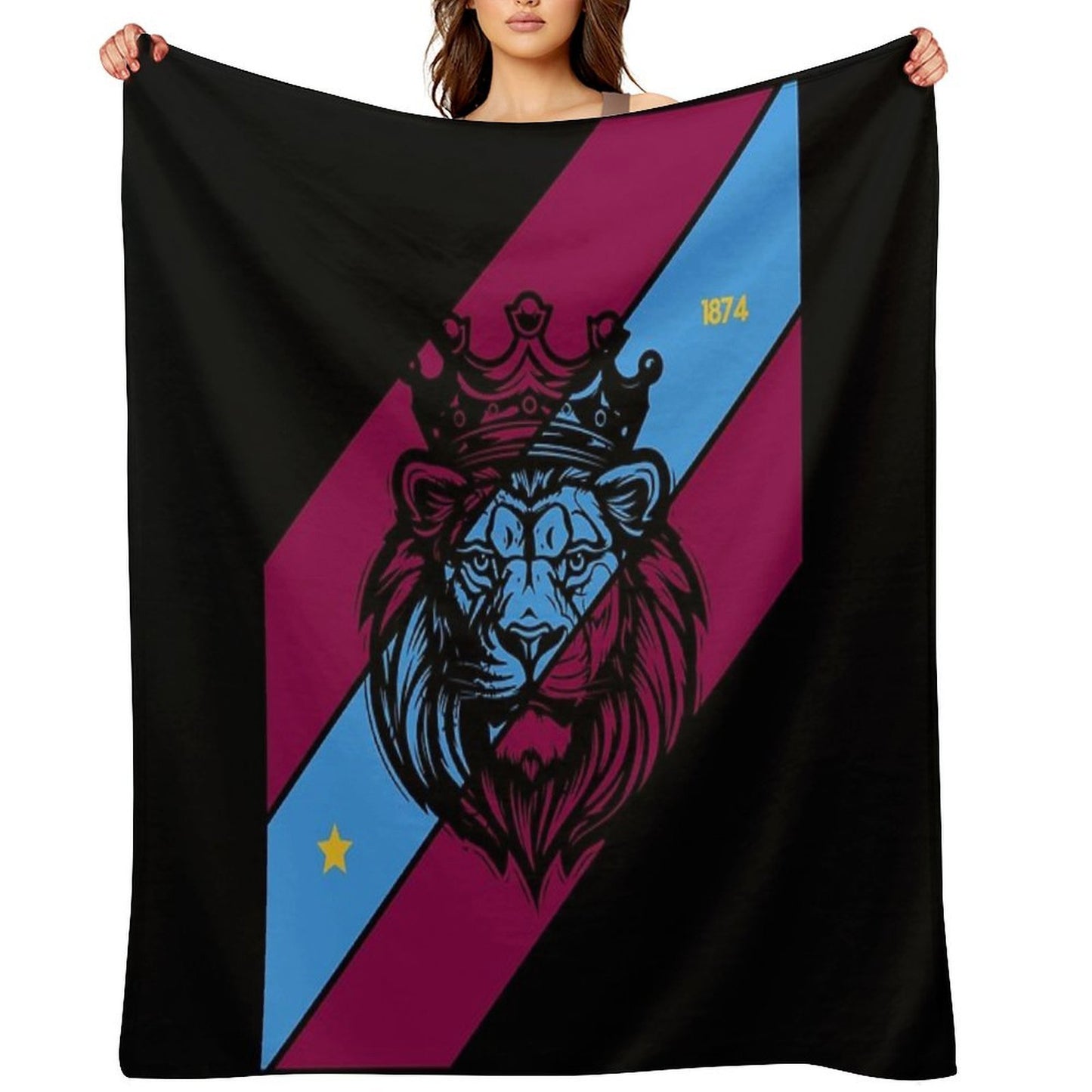 Aston Villa Lion Durable Throw Blanket