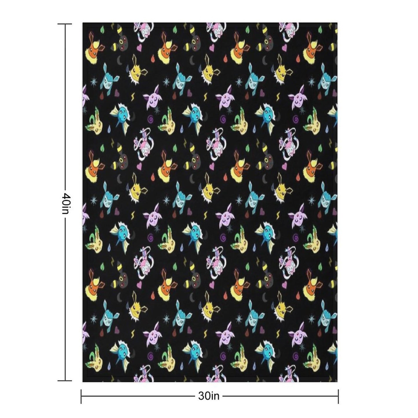 Eeveelution Type Pattern Lightweight Throw Blanket