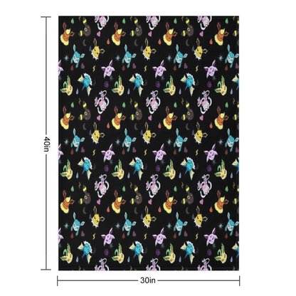 Eeveelution Type Pattern Lightweight Throw Blanket