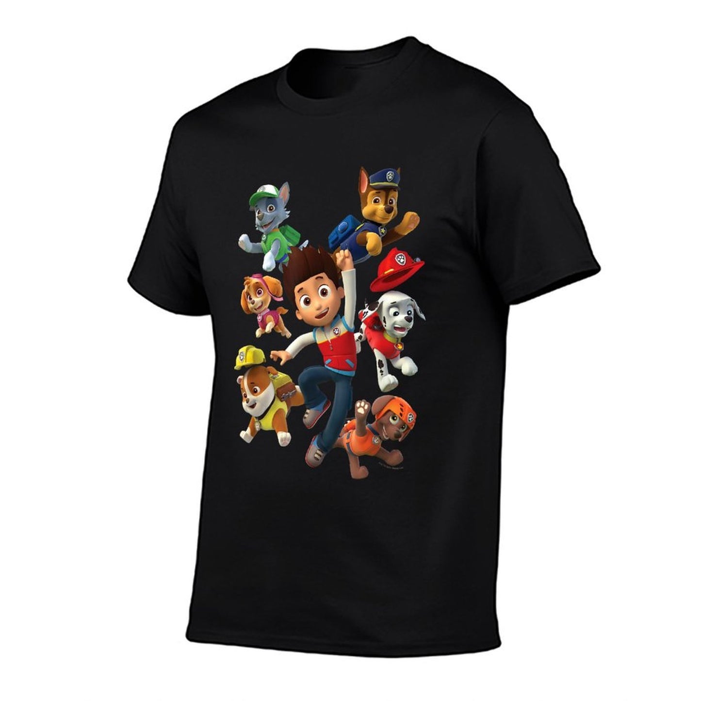 Paw Patrol PAW Patrol Ryder's Pups Unisex Boys Black Cotton Polyester, Small,  Tagless Design T-Shirt