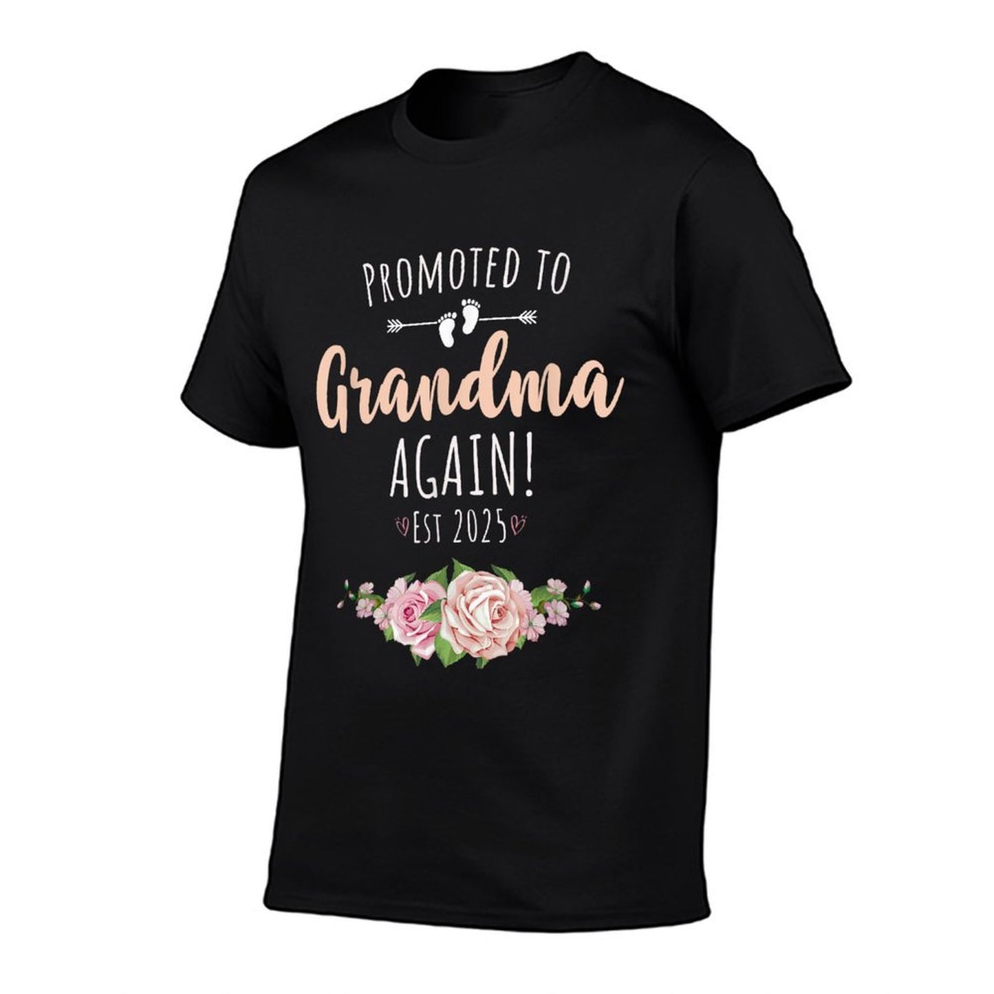 Promoted To Grandma Again 2025  Summer-ready Fabric T-Shirt