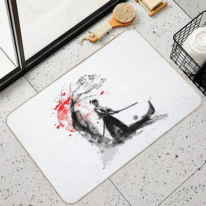 Japanese Samurai  Repositionable Bath Mat