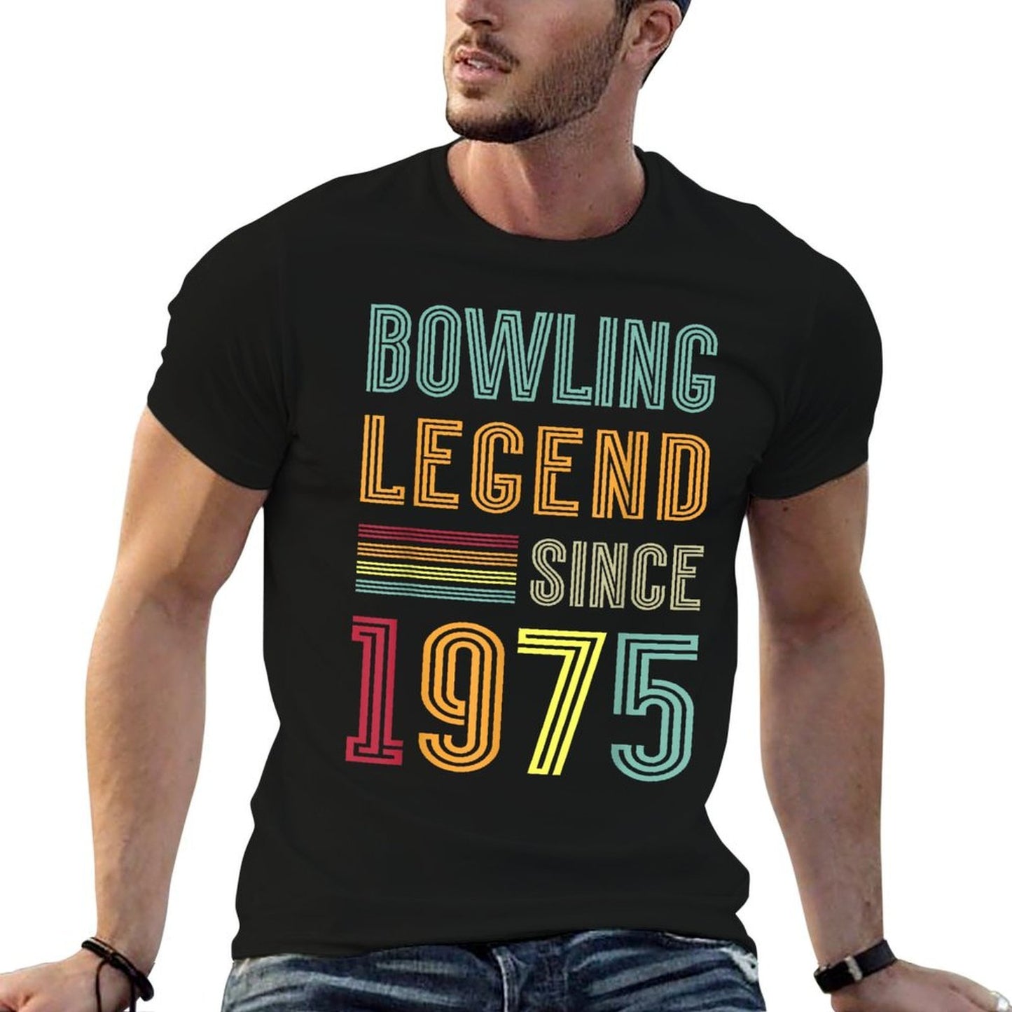 Bowling Legend 1975 50 Years Game 50th Birthday Bowling  Slim-fit Cut T-Shirt