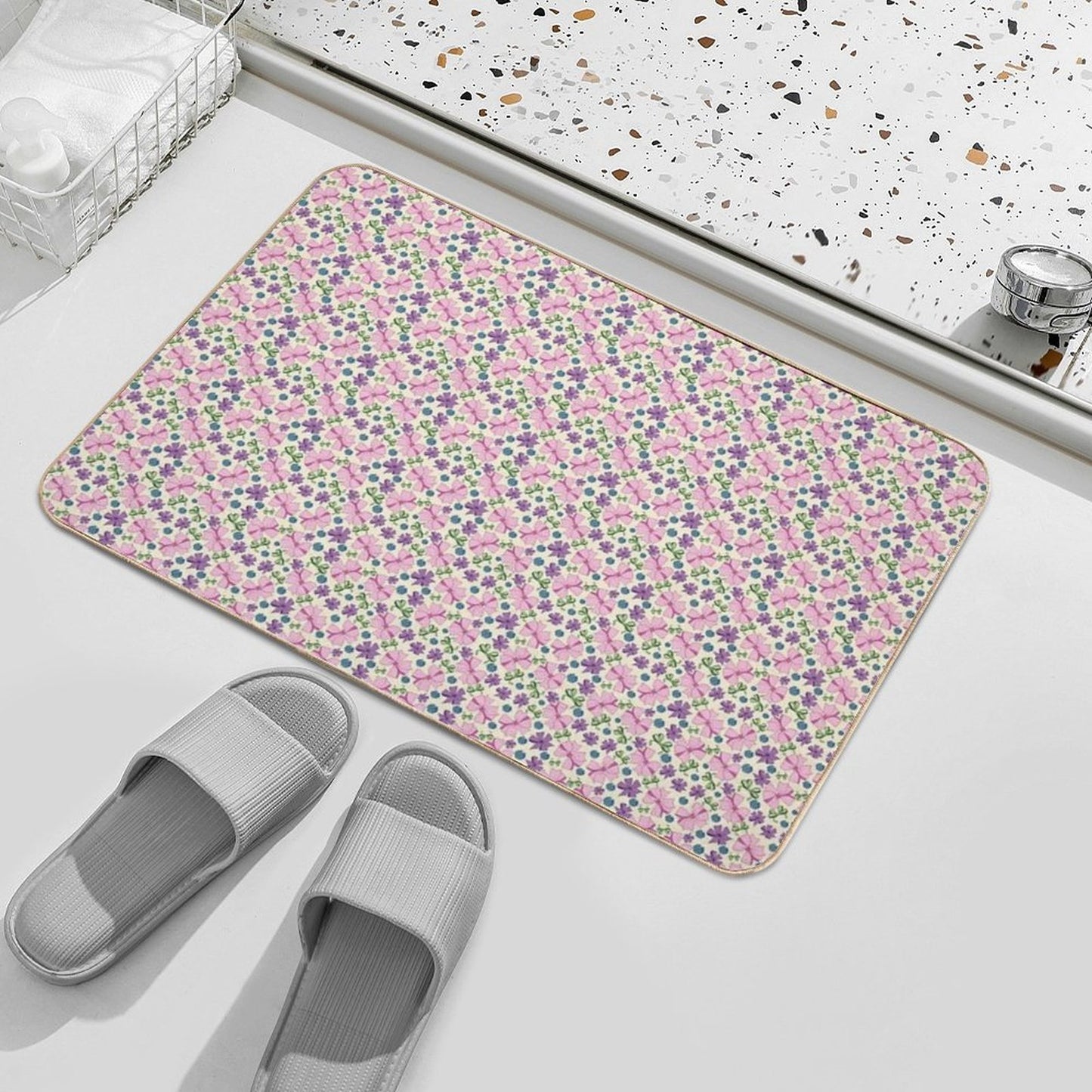 Ribbons & Bows Galore  Toxin-Free Bath Mat